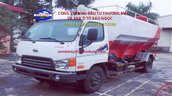 Xe bồn 11 khối hyundai HD800 chở cám thức ăn chăn nuôi